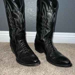 JB Dillon Genuine Ostrich Cowboy Boots